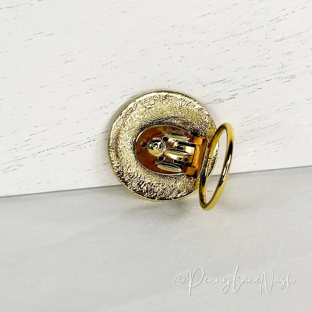 Vintage Golden Tiger Face Scarf Clip